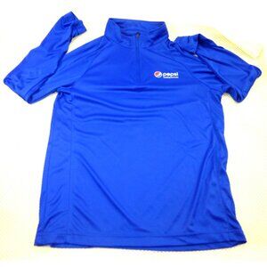 Pepsi Bottling Ventures Employee Workwear Blue Long Sleeve Pullover Shirt Small